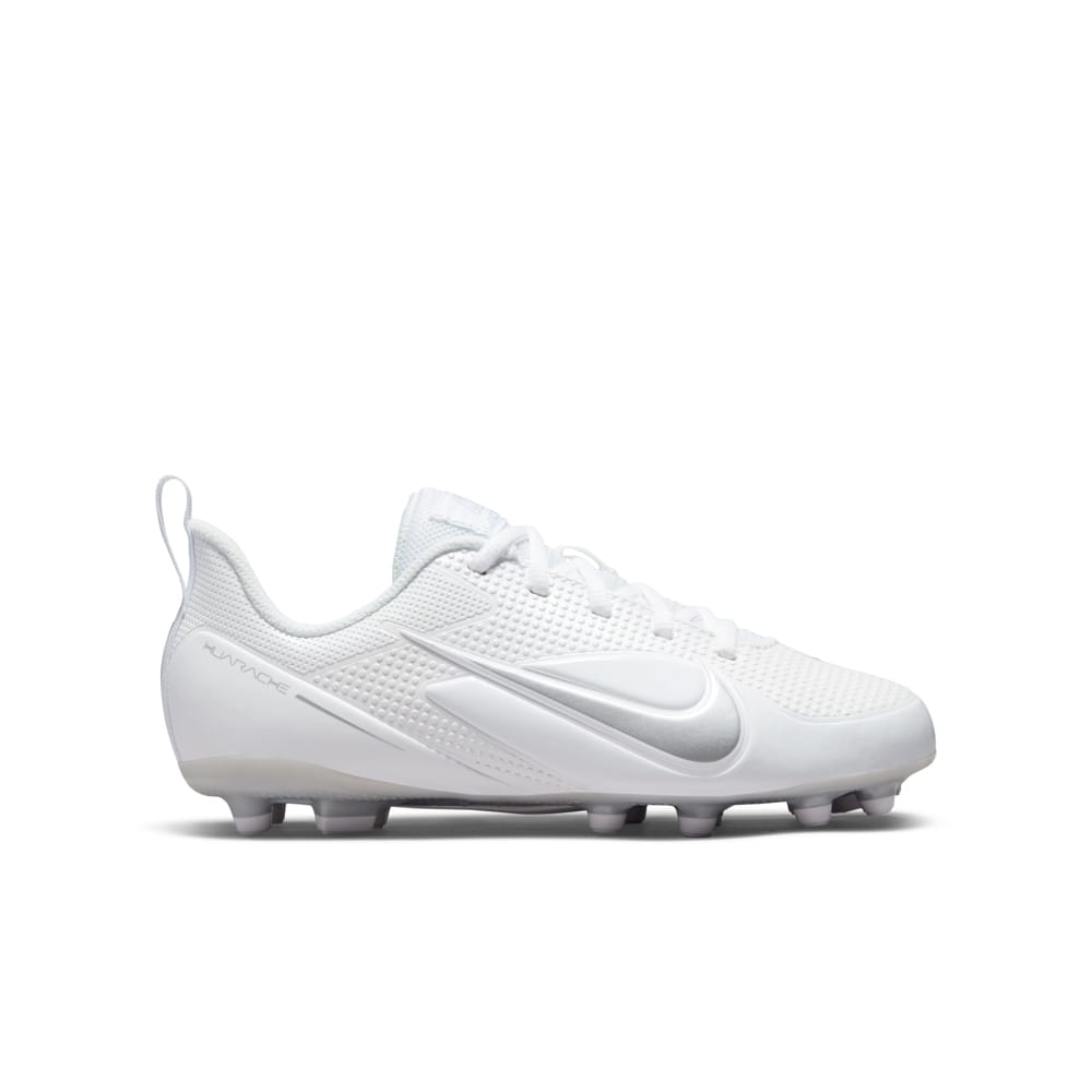 Nike Alpha Huarache 8 GS Youth White Silver Lacrosse Cleats