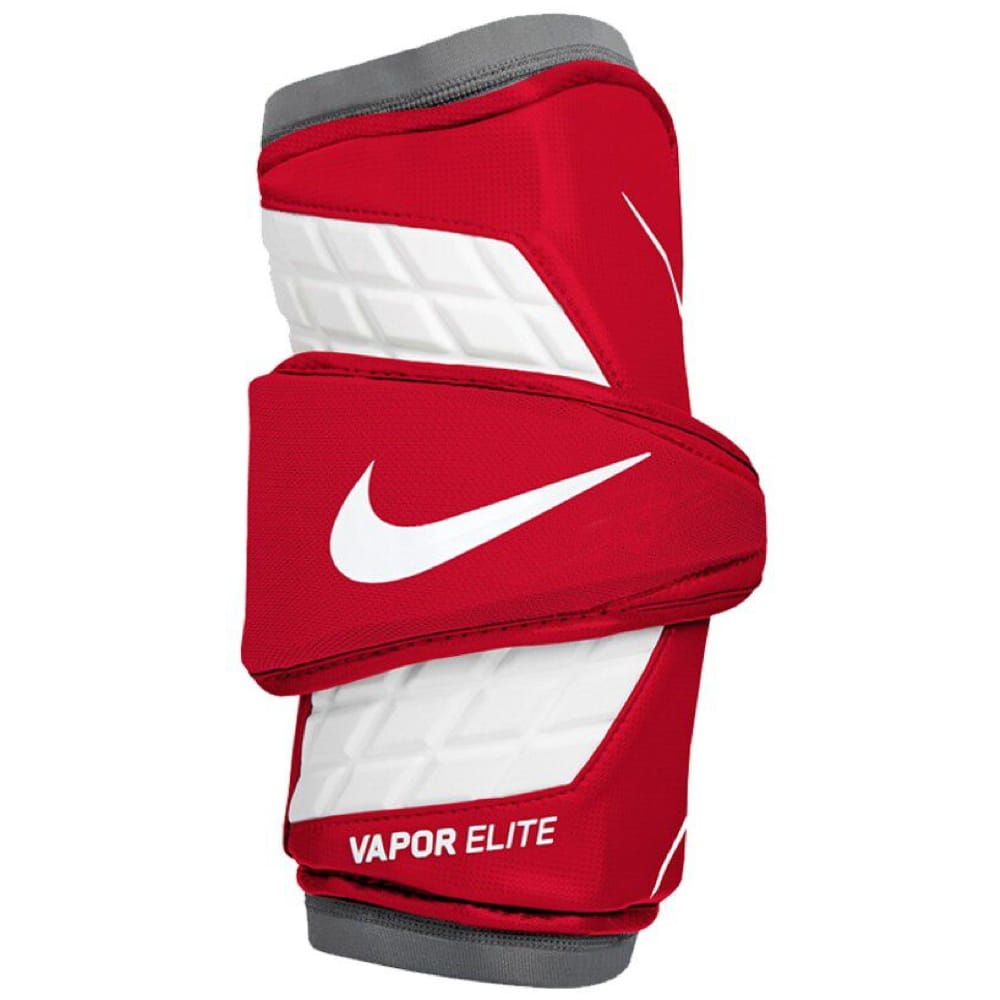 Nike Vapor Elite Lacrosse Arm Pad, White/Red, Medium