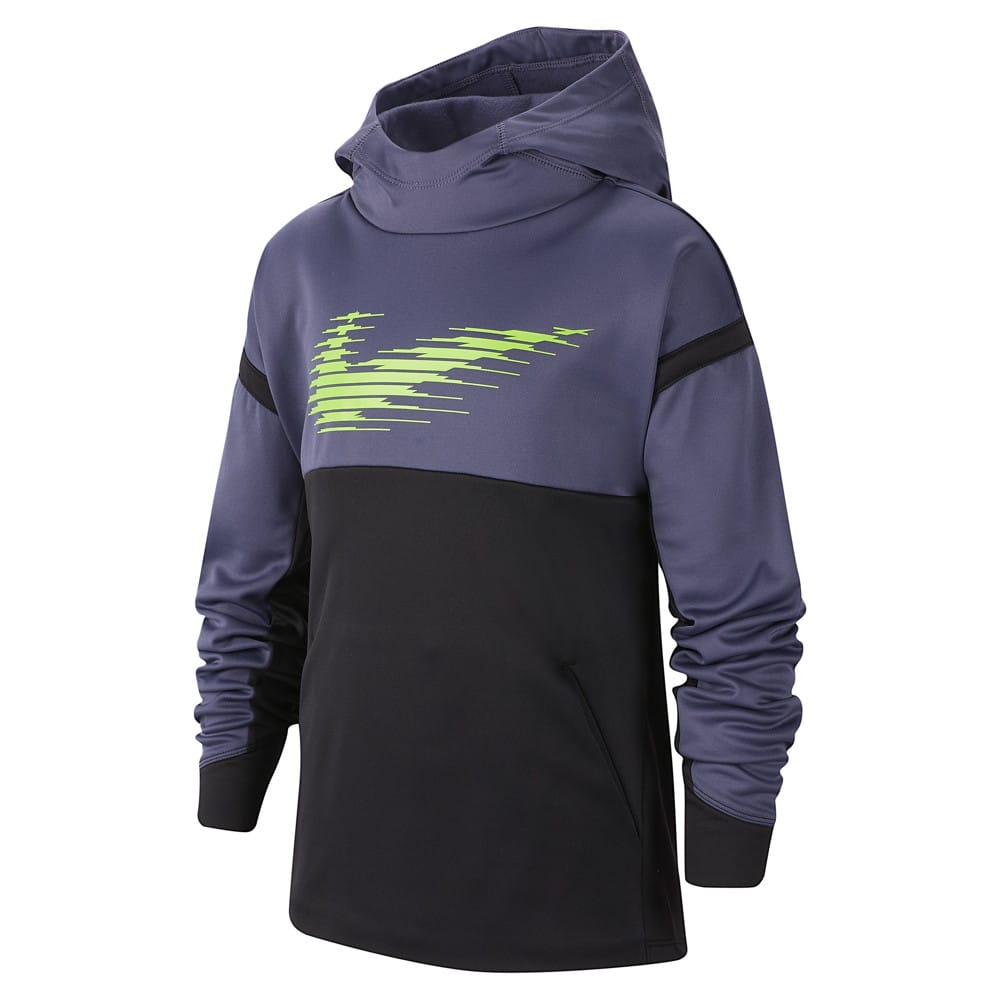 Nike Therma Purple Black Pullover Boy s Training Hoodie