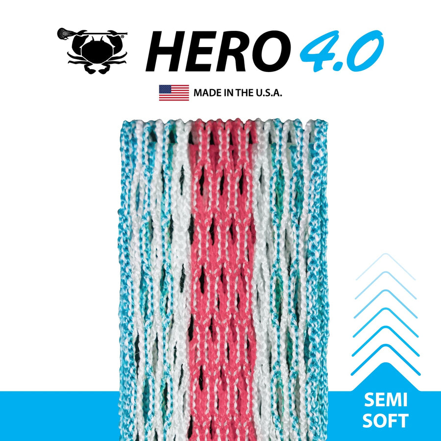 ECD Hero 4.0 South Beach LE Semi-Soft Lacrosse Mesh Stringing Piece