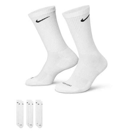 Nike Grip Power Crew Socks-White-Black Lacrosse Socks