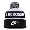 Nike Peak Stripe Black Lacrosse Beanie Hat