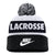 Nike Peak Stripe Black Lacrosse Beanie Hat | SportStop.com | Online Lacrosse Store