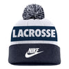 Nike Peak Stripe Navy Blue Lacrosse Beanie Hat