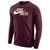 Nike Core Cotton Just Do It Maroon Long Sleeve Men's Lacrosse Shirt