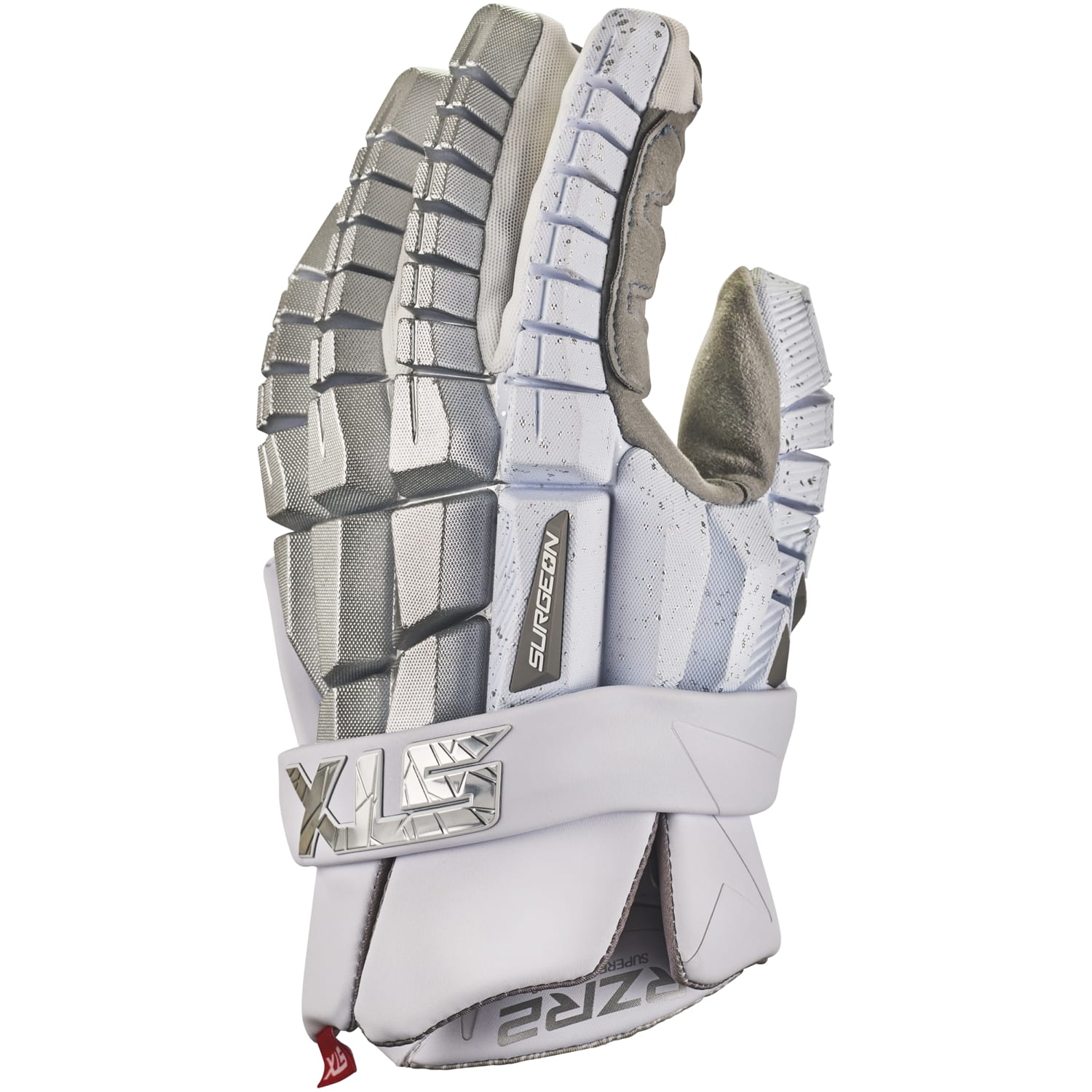 STX Surgeon RZR2 Gold & Silver Lacrosse Gloves