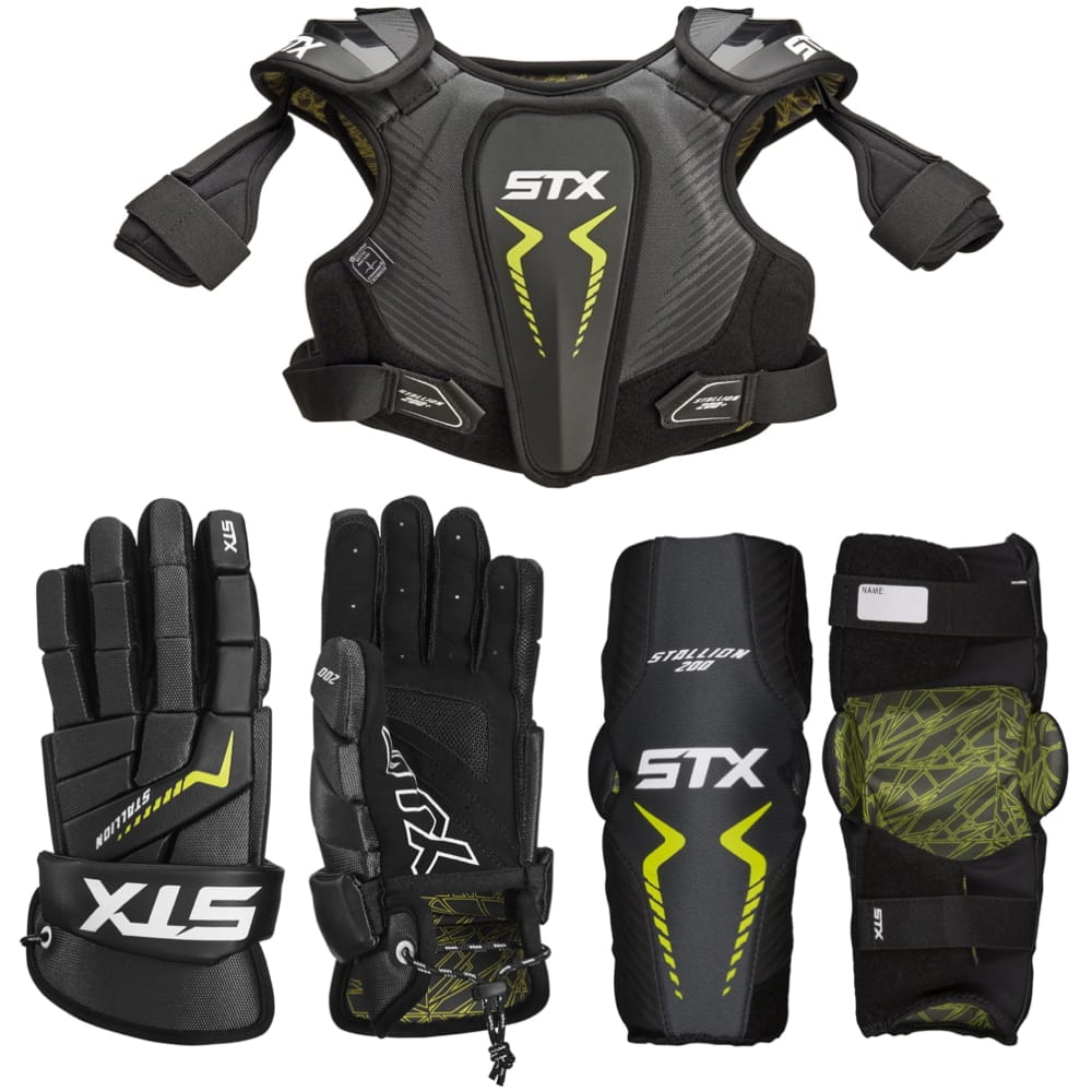 STX Stallion 200 Lacrosse Starter Kit - Gloves, Shoulder Pads & Arm Pa