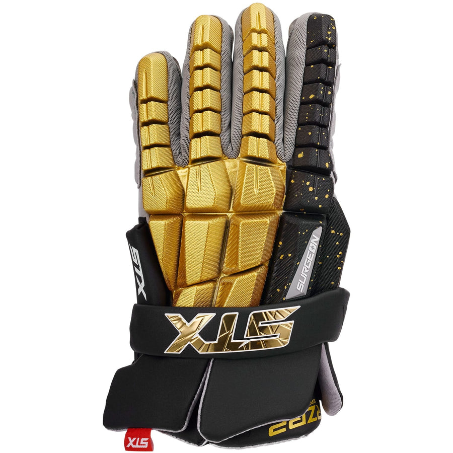 STX Surgeon RZR2 Black/Gold Lacrosse Gloves