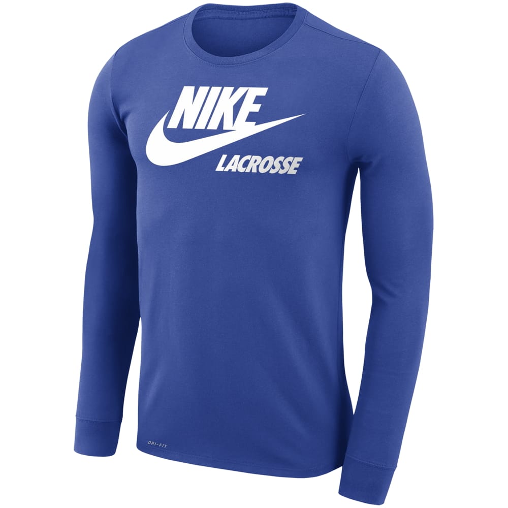 Nike Dri-Fit Legend Royal Blue Long Sleeve Men's Training Lacrosse Shirt