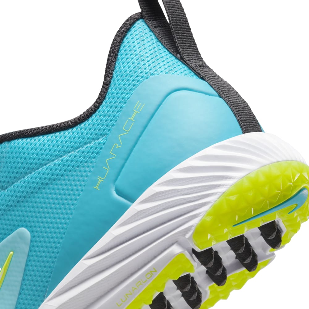 Nike Alpha Huarache 8 Pro Turf Turquoise Blue/Volt Lacrosse Cleats